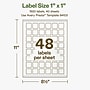 Avery Hemp Square Laser/Inkjet Multipurpose Labels, 1" x 1", Off-White (1920/Box)~#|#~53E249F0-DA4D-4064-A84A5707C63E5952_sc7