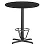 Flash Furniture 36" Round Laminate Table Top with 30" x 30" Bar-Height Table Base, Black (XURD30NTT22B3F)~#|#~53E4AD87-159F-4A3C-A8DC3614E6D1450E_sc7