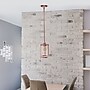 Lalia Home 1-Light 9.25" Farmhouse Hanging Cylindrical Clear Glass LED Pendant Fixture with Accents, Rose Gold (LHP-3002-RG)~#|#~53EBB7E0-D91D-424E-910A28B6CB661CC9_sc7
