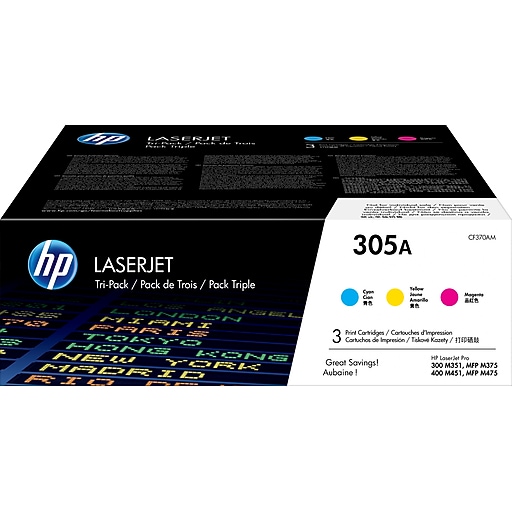 HP 305A　２本 Amazon.com: HP 305A Black, Cyan, Magenta, Yellow Toner
