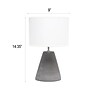 Creekwood Home Tapered Concrete 14.37" LED Table Lamp, White (CWT-1010-WH)~#|#~53FC3101-2CC2-45B7-B4E25E7F4B584668_sc7