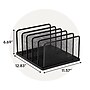 TRU RED Wire Mesh File Organizer, 5‑Compartment, Matte Black – Vertical Desktop Sorter for Files, Folders & Mail~#|#~53FEB30A-8017-480E-BC4DF32DE5457BA2_sc7