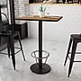 Flash Furniture Laminate Table Top with Round Base, 24" x 30", Walnut (XUWA2430TR18B3F)~#|#~54015A97-4235-43DA-BE4CCE496BD6963C_sc7