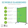 Ghent EZ Glass Mobile Dry-Erase Whiteboard, Aluminum Frame, 75"H x 50"W, Green (EZ1NA7550GN)~#|#~540446A2-B1B5-4E64-BA6F92FDCC66D639_sc7