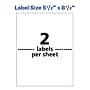 Avery Laser Waterproof Shipping Labels, 5 1/2" x 8 1/2", White, 20 Labels/Pack (15516)~#|#~5407325B-4E47-4C7C-96362E2DAD0F47C8_sc7