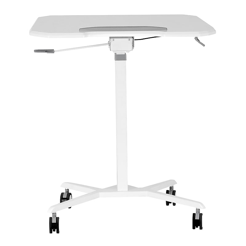 Techni Mobili Mobile Laptop Stand with Lockable Wheels, White (RTA-B008-WHT) image 1
