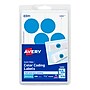 Avery Easy Peel Laser/Inkjet Color-Coding Labels, 1-1/4" Dia, Light Blue, 400 Labels/Pack (5496)~#|#~54133F0A-AFFC-4492-B2863223FEA9D250_sc7
