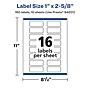 Avery Laser/Inkjet Multipurpose Labels, 2.625" x 1", Glossy Clear, 160/Pack (94201)~#|#~54197ACD-0058-4C30-B2F5B548021EF18B_sc7