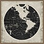 Amanti Art World News Map I by Elizabeth Medley Framed Canvas Wall Art Print, 30" x 30" (A42678299863)~#|#~54198AE5-45C5-408B-B3938E87D3665C1B_sc7