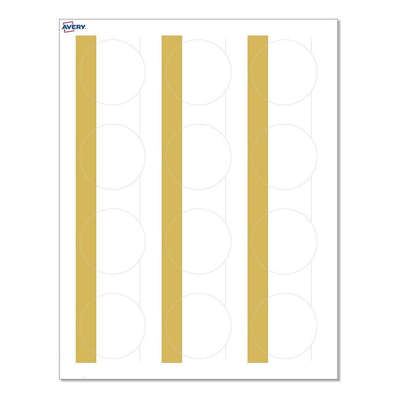 Avery Laser/Inkjet Circle Multipurpose Labels, 2" Dia., White, 120/Pack (S00D1Q) image 1