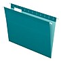 Pendaflex Reinforced Hanging File Folders, 1/5 Tab, Letter Size, Teal, 25/Box (04152 1/5 TEA)~#|#~543407E2-DE4D-4F3E-9DAB0EF2F82AB408_sc7