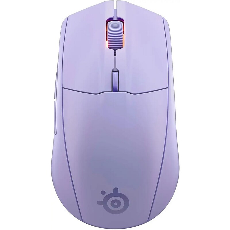 SteelSeries Rival 3 Gen 2 Wireless Ergonomic Ambidextrous Optical 2.4 GHz Gaming Mouse, Lavender (62689) image 1