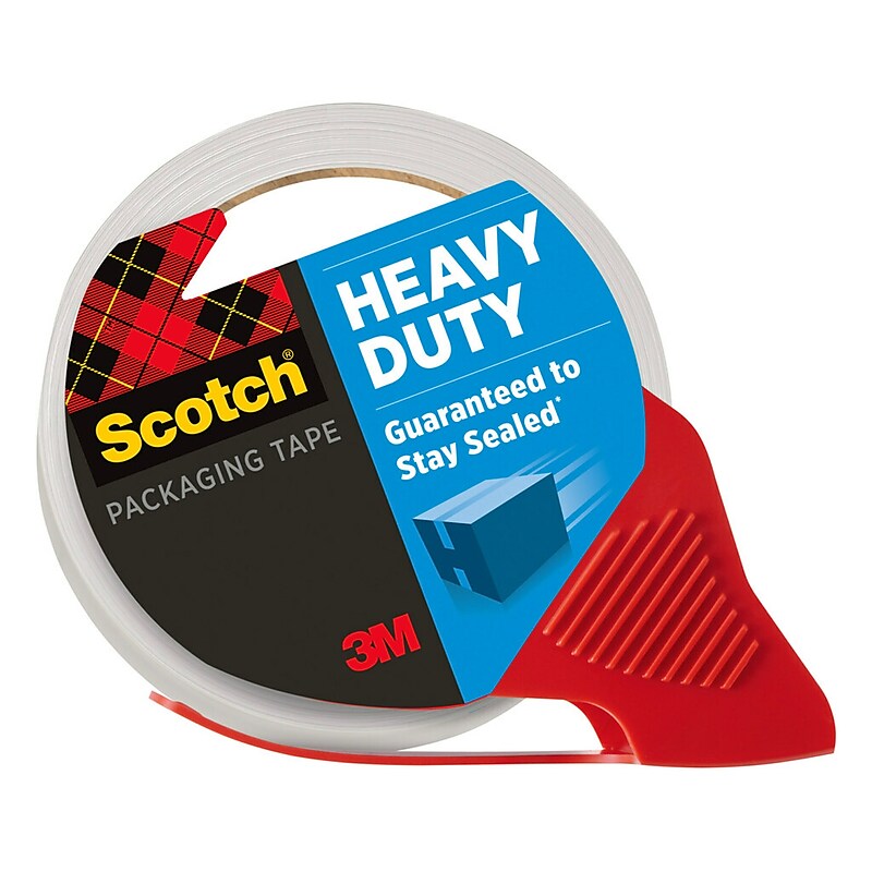 Scotch Heavy Duty Packing Tape with Dispenser, 1.88" x 54.6 yds., Clear (3850-RD) image 1
