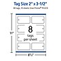 Avery 2" x 3-1/2"  Blank Price & Merchandise Tags, White, 80/Carton (95323-GWT10)~#|#~54371EBC-5984-4CC1-8F036618FCE8DD79_sc7