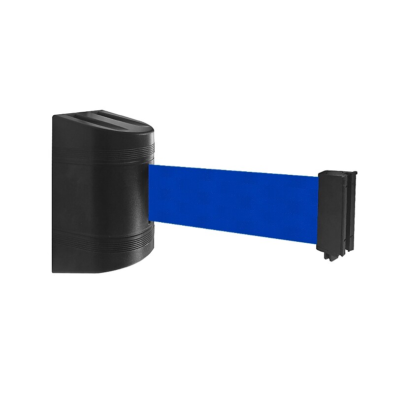 WallPro 300 Wall-Mountable 10' Retractable Belt Barrier, Blue (WP300B-BL100) image 1