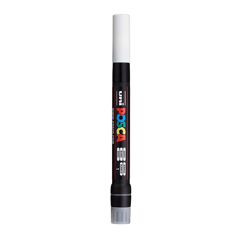 POSCA PCF-350 Water Based Paint Marker, Brush Tip, White (UBCPCF350WHITE) image 1