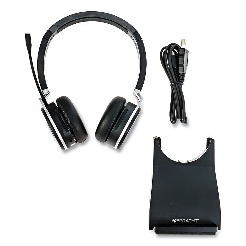Spracht ZuM BT Prestige Wireless Noice Cancelling Bluetooth Binaural Phone & Computer Over-the-Head Headset (SPTZUMBTP410) image 1