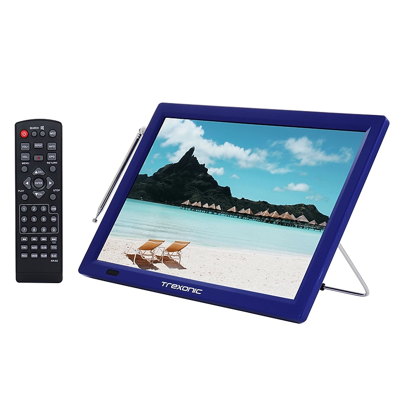 Trexonic 14" Portable 1080p HD TV, Blue (935115779M) image 1