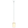 Lalia Home 1-Light 9.25" Farmhouse Hanging Cylindrical Clear Glass LED Pendant Fixture with Accents, White (LHP-3002-WH)~#|#~54460E67-6727-463F-BF652C73E3960035_sc7