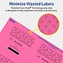 Avery Laser/Inkjet Square Multipurpose Labels, 2.75" x 2.75", Bright Pink, 480/Box (94109)~#|#~54503767-C414-4190-A82C5AC54144E4F2_sc7