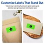 Avery Laser/Inkjet Multipurpose Rectangle Labels, 2" x 2-5/8", Neon Green, 600/Pack (94235)~#|#~545C9833-81C2-48BC-97E83358F6EC0372_sc7