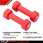 Jfit 3 lb. Neoprene Dumbbells, Red (J-DBN3SET)~#|#~545FD980-7D5C-4EDC-8992EBCD33855519_sc7