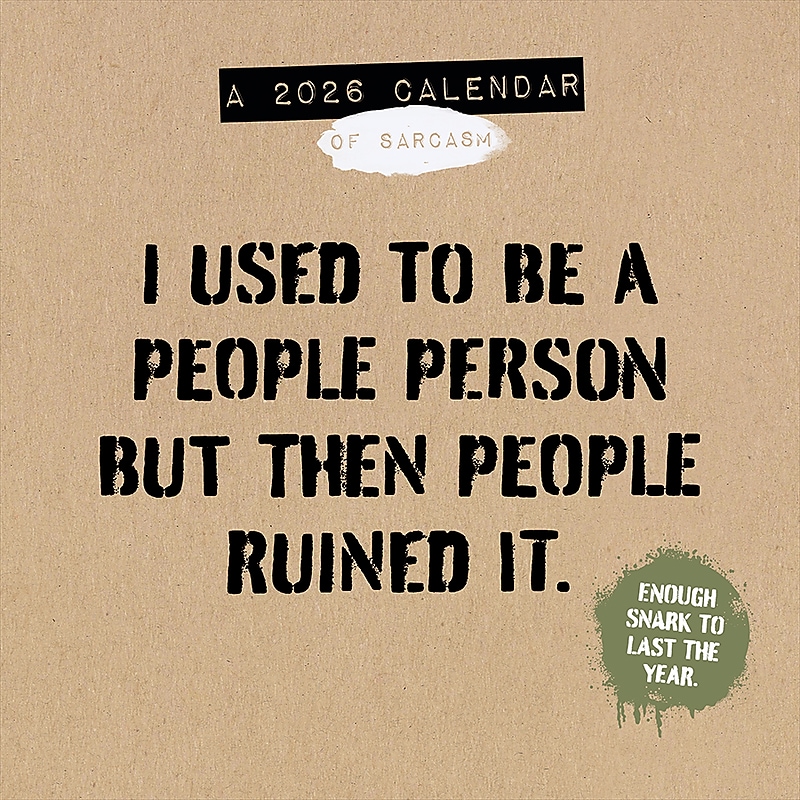 2026 TF Publishing Of Sarcasm 12" x 12" Monthly Wall Calendar (26-1100) image 1