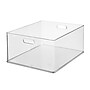 iDESIGN Large Stackable Plastic Storage Bin, Clear (40252)~#|#~546398FF-4186-4DB6-8F4827C055CAE3AB_sc7