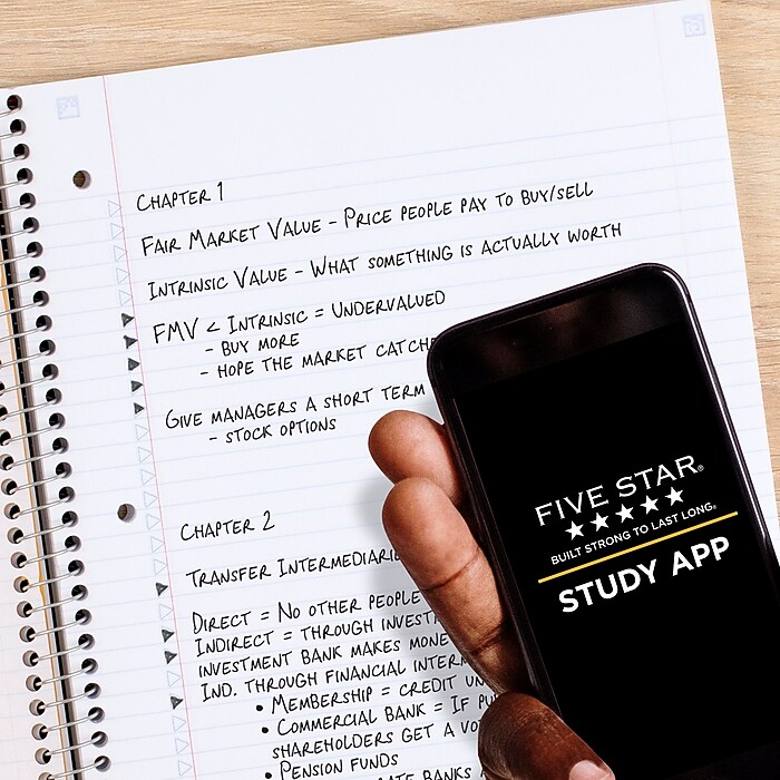 Five Star 3-Subject Wirebound Notebook, 8-1/2