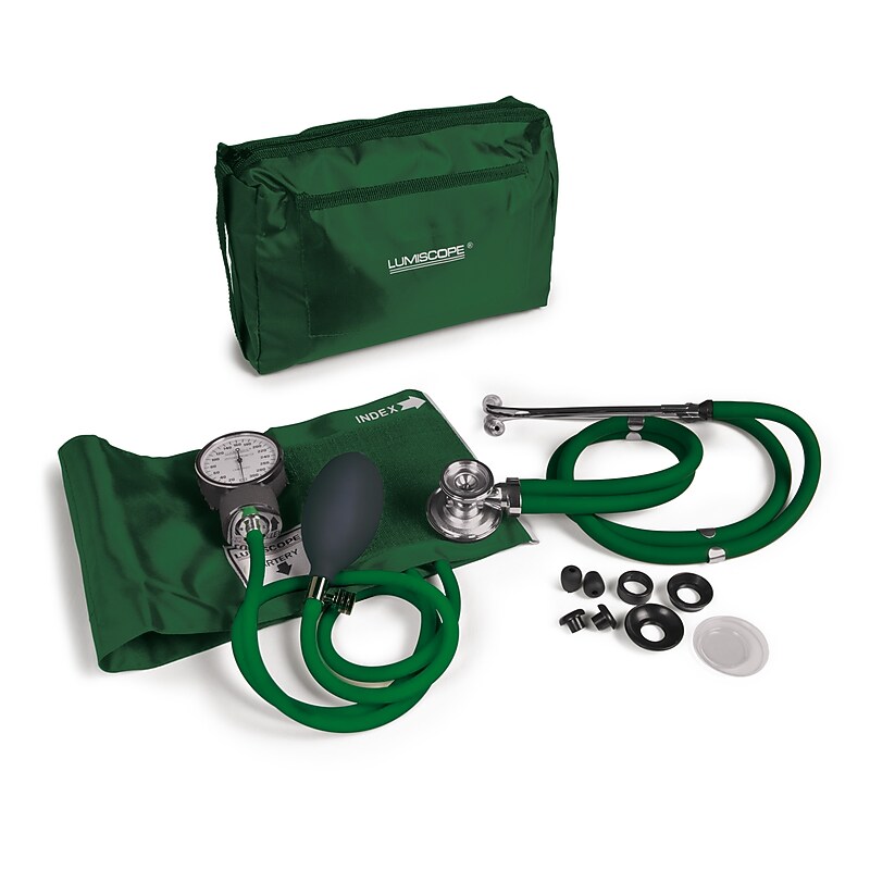 Graham-Field Aneroid Sphygmomanometer with Stethoscope, Adult, Hunter Green (100-040HG) image 1