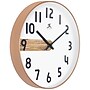 Infinity Instruments Copper Stripe Analog Wall Clock, Plastic Frame, 12" (20287GD-4527A)~#|#~54679F60-9C58-4E4D-A9E3039D6371D396_sc7