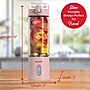 Brentwood 17-Oz. Portable Battery-Operated USB-Chargeable Glass Blender, Pink (RJB-100PK)~#|#~5468BB4F-7552-42C5-983C102D09FC2BBB_sc7