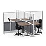Luxor Modular Room Divider Starter Wall, 70"H x 70"W, Gray PET/Frosted Acrylic (MW-7070-FCG)~#|#~54702BD8-9A22-4201-A301F725BE2F8557_sc7