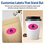 Avery Laser/Inkjet Oval Multipurpose Labels, 1" x 2", Neon Magenta, 480/Pack (94053)~#|#~54733B5E-806A-49B8-9A65EA1603F0E1A5_sc7