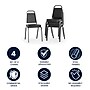 Flash Furniture HERCULES™ 19 1/4"H Vinyl Black Frame Trapezoidal Back Banquet Chair, Black, 4/Pack (4FDBHF1BKBK)~#|#~547F9943-9D98-444E-85F5838D88DBE352_sc7