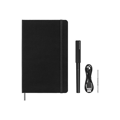 Moleskine Smart Notebook Writing Set, 5" x 8.25", Ruled, Black