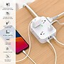 Power by GoGreen 8-Outlet 4-USB Port Surge Protector, 3', 900 Joules, White (GG-833A1C)~#|#~5484C021-9E1B-4B0D-906201D756957F62_sc7