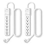 Staples TECH 6-Outlet Surge Protector, 2.5', 1800 Joules, White, 2/Pack (ST62763)~#|#~548606CE-209D-41B7-B9000FEA2C5137D2_sc7