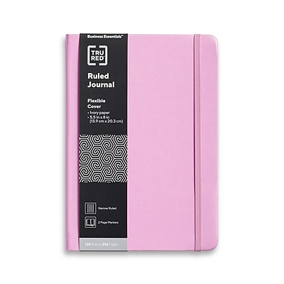 TRU RED Staples Pocket Journals 3-Pack - 3.5x5.5 Inch Lined Notebooks In Assorted Colors