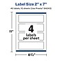Avery Laser/Inkjet Multipurpose Labels, White, 4 Labels/Sheet, 10 Sheets/Pack (94243-WMF10)~#|#~548749BC-9C03-4929-AB6D09FDFDE572F1_sc7