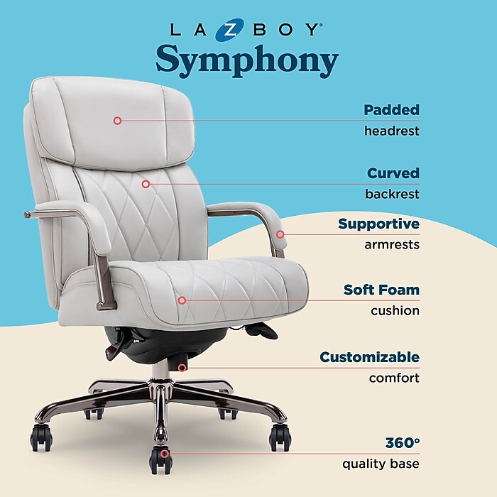 La-Z-Boy Symphony Ergonomic Bonded Leather Swivel Executive Chair