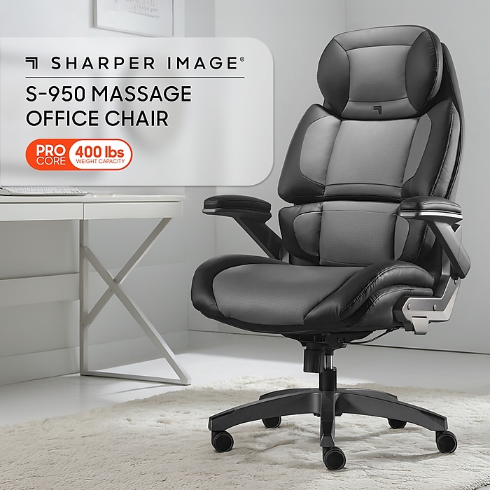 Sharper Image S-950 Heated Ergonomic Polyurethane Swivel Executive