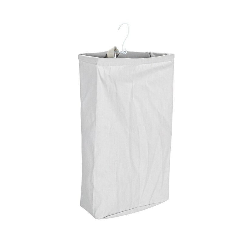Household Essentials 11-Gallon Collapsible Laundry Bag, Cotton, Grey (HE1124) image 1