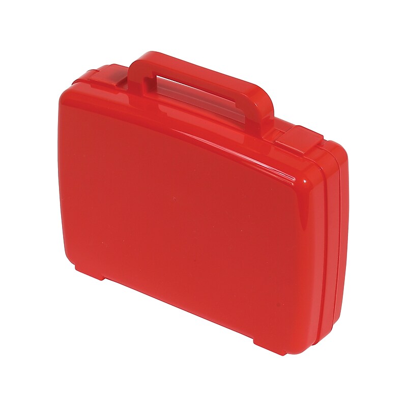 Deflect-O Little Artist Polypropylene Kids' Storage Case, 8.58" x 10.23" x 2.79", Red (39506RED) image 1