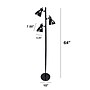 Creekwood Home Essentix 64" Metal 3 Light Floor Lamp with Adjustable Cone Shades (CWF-3002-BK)~#|#~54923E7E-F807-418C-BDDC8B41F56A36D3_sc7