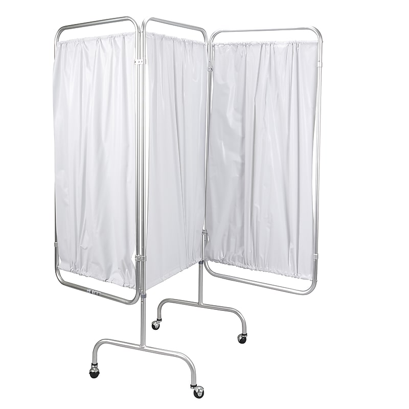 Drive Medical Folding Privacy Screen, 3-Panel, White (13508) image 1