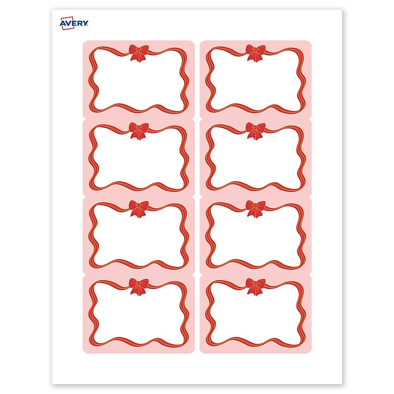 Avery Rectangle Multipurpose Labels, 2-1/3" x 3-3/8", White, 80/Pack (19479370567) image 1