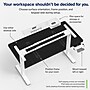 Uncaged Ergonomics Rise Up 60"W Electric Adjustable Bamboo Standing Desk, Black/White (RUWBK)~#|#~54A9AAB7-2054-481B-98CE9FF7DD97AAAF_sc7