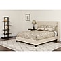Flash Furniture Riverdale Tufted Upholstered Platform Bed in Beige Fabric with Memory Foam Mattress, Queen (HGBMF35)~#|#~54A9F690-8786-4169-BF08803A0DC4EB4E_sc7