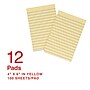 Staples Recycled Notes, 4" x 6", Sunshine Collection, Lined, 100 Sheet/Pad, 12 Pads/Pack (S-46YR12)~#|#~54AAE3F0-62D3-4F72-8863D82B0C7182E1_sc7